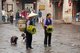 China: Women selling flower tiaras, Fenghuang, Hunan Province